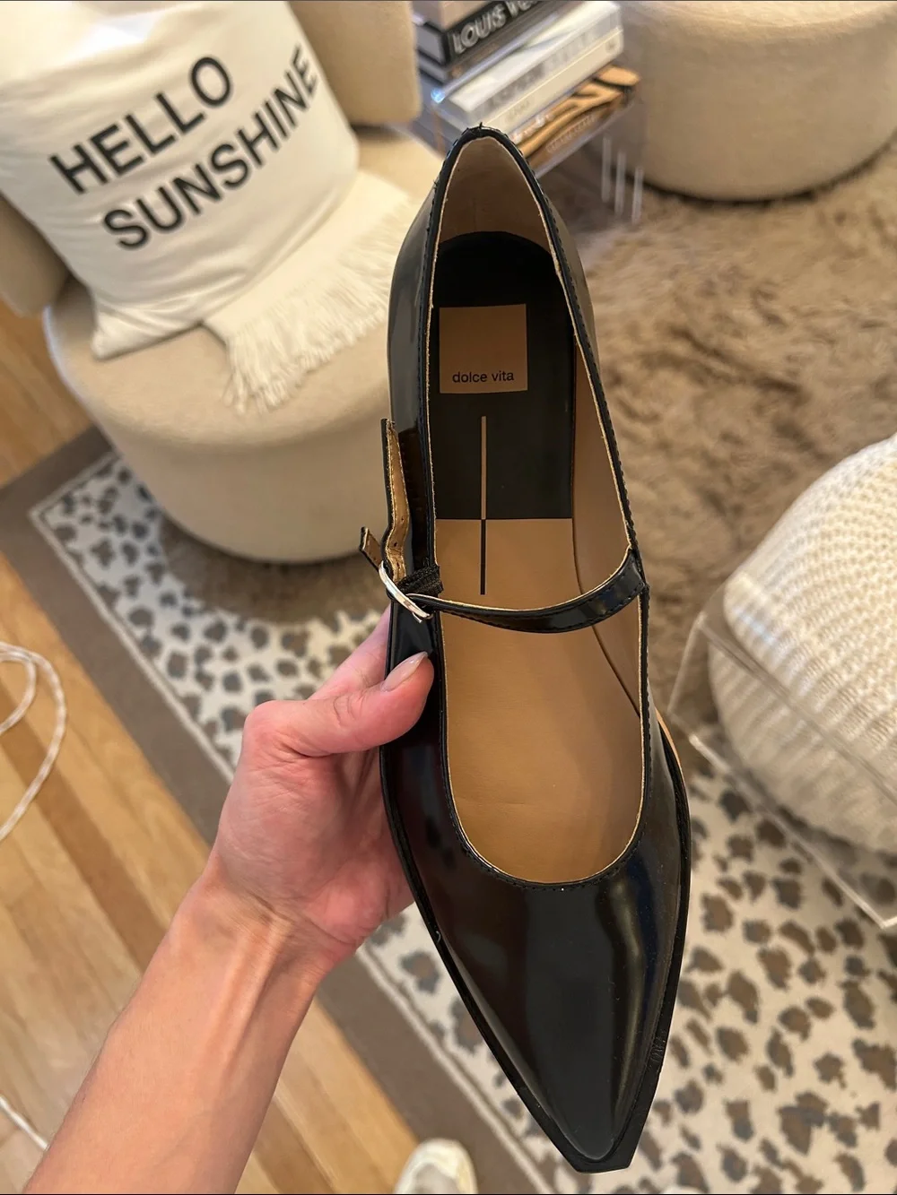 Dolce Vita Black Patent Mary Jane Flats - Picture 4 of 4